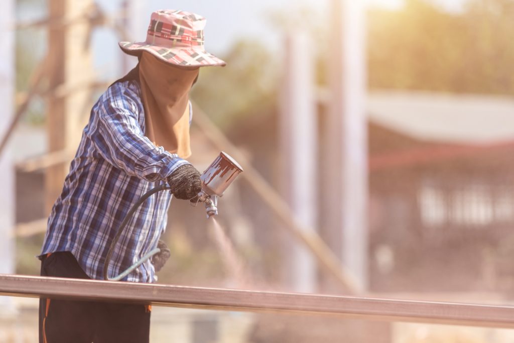 เทคนิคพ่นสีกันสนิมเหล็กกล่อง