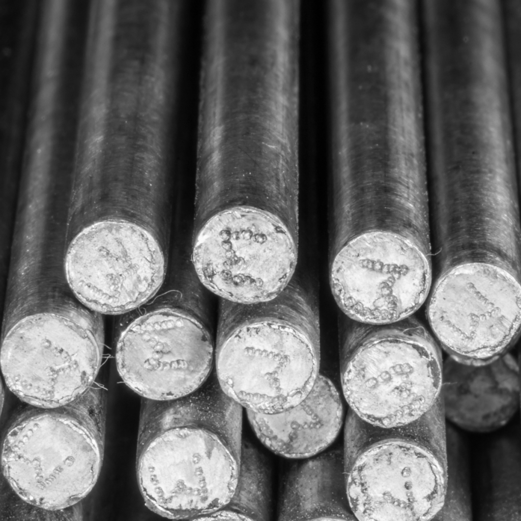 เหล็กเส้นกลมวัสดุเบื้องหลังของงานก่อสร้าง