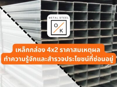 เหล็กกล่อง 4x2 ราคาสม